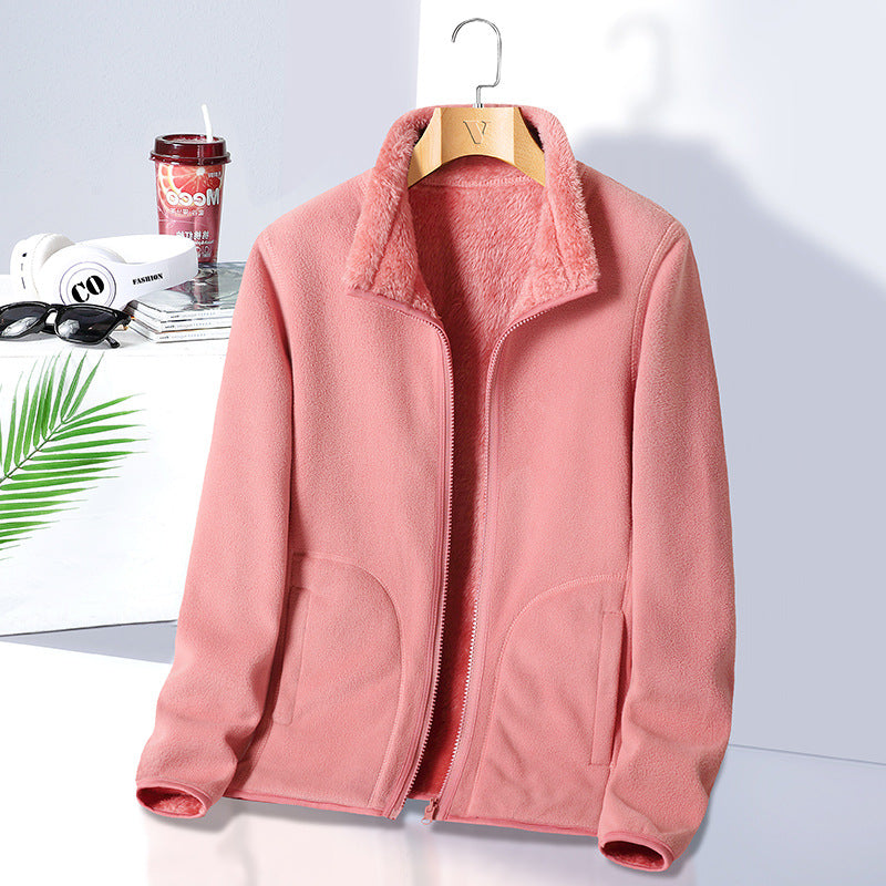 Damen Fleecejacke mit hohem Kragen Drune