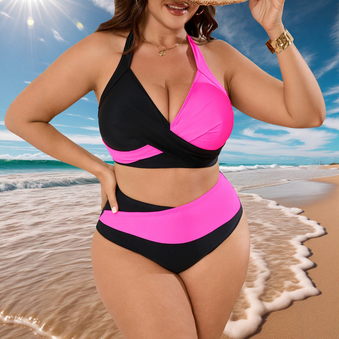 Damen Triangel-Bikini in kontrastierenden Farben Drune