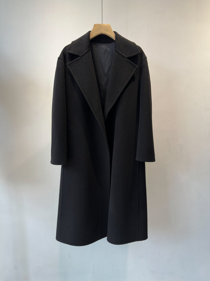 Damen Schicker Maßgeschneiderter Wollmischmantel Drune