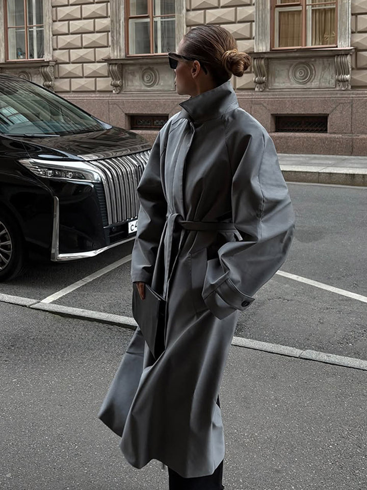 Damen eleganter Trenchcoat mit zeitgemäßen Schnitt Drune