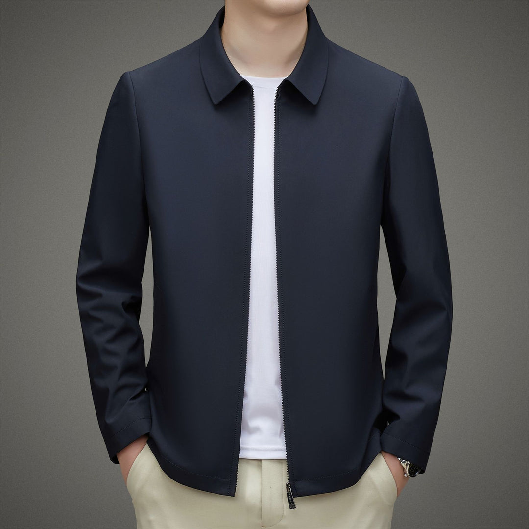 Herren leichte Sportjacke mit elegantem Stehkragen und praktischen Taschen Drune