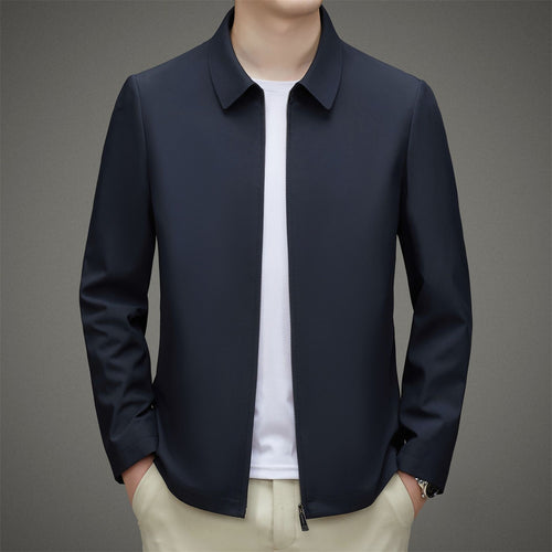 Herren leichte Sportjacke mit elegantem Stehkragen und praktischen Taschen Drune