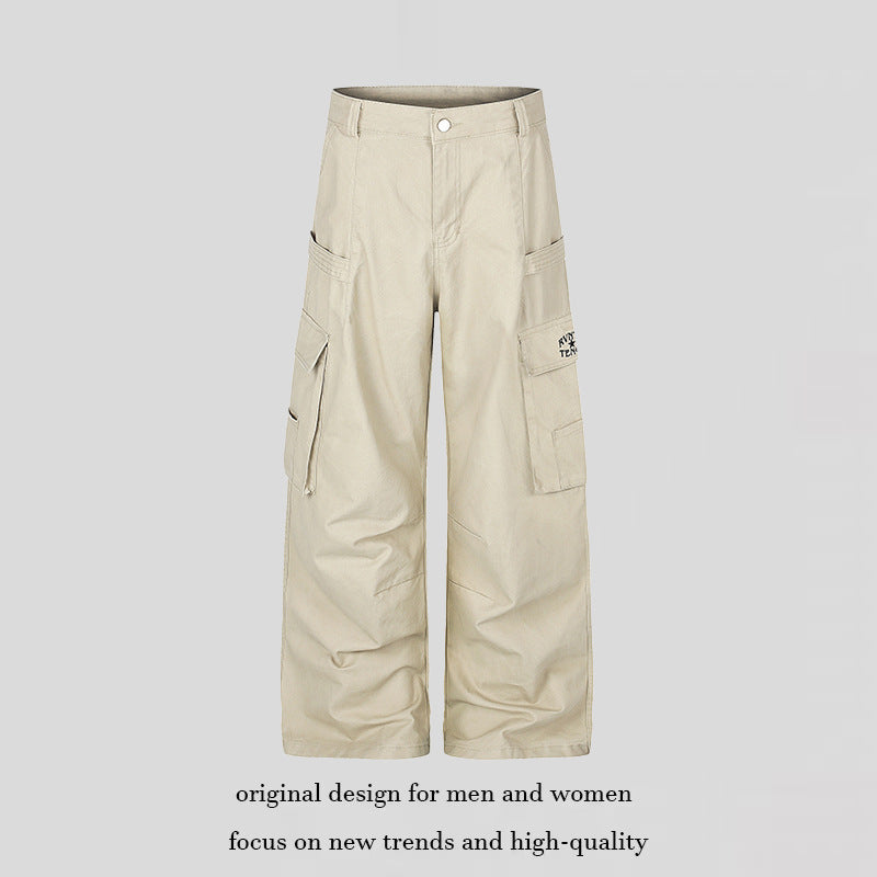 Damen Cargo-Hose mit hohem Bund, Multifunktions-Taschen und weitem Culotte-Schnitt Drune