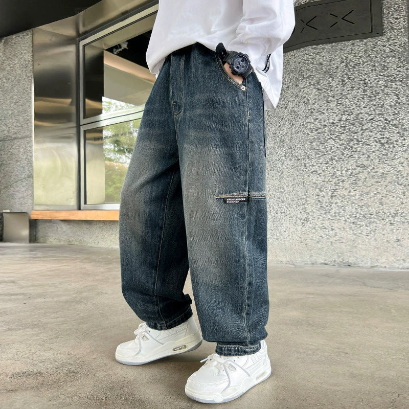 Unisex lässige Baggy-Jeans Drune