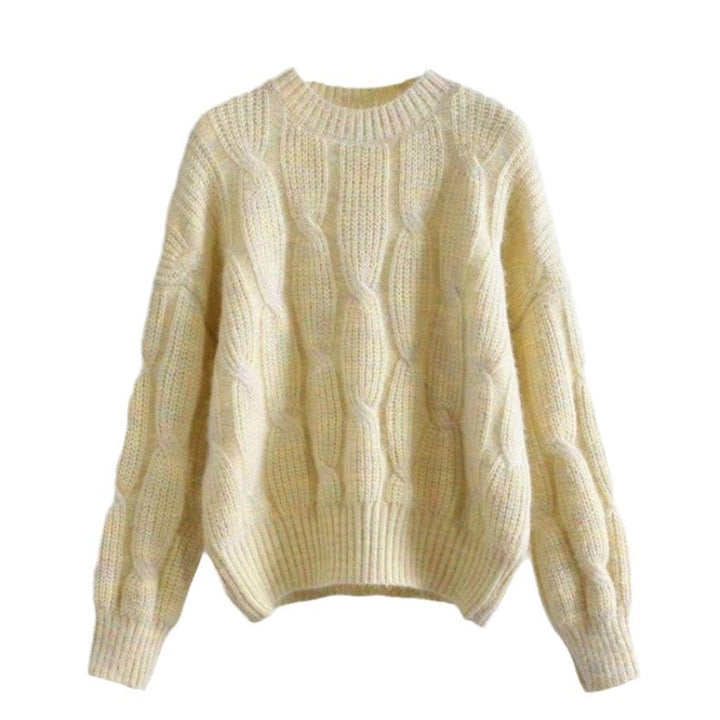 Damen Grobstrickpullover mit innovativem Wellenmuster Drune