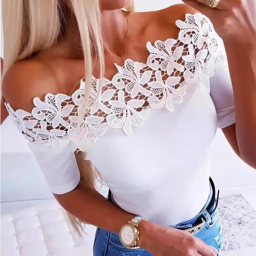Damen Eleganter Body mit Spitzendetails Drune