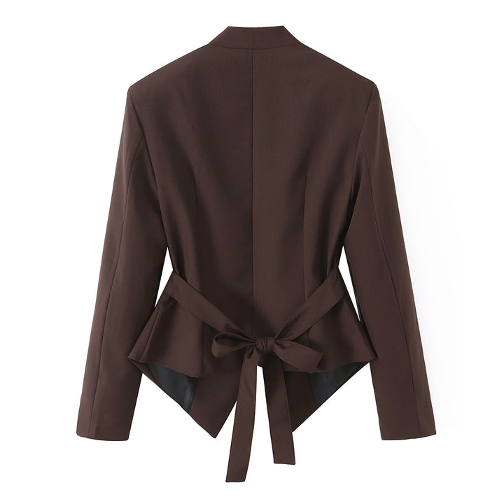 Damen nan taillierter Blazer mit asymmetrischem Saum und Wickeldetail Drune