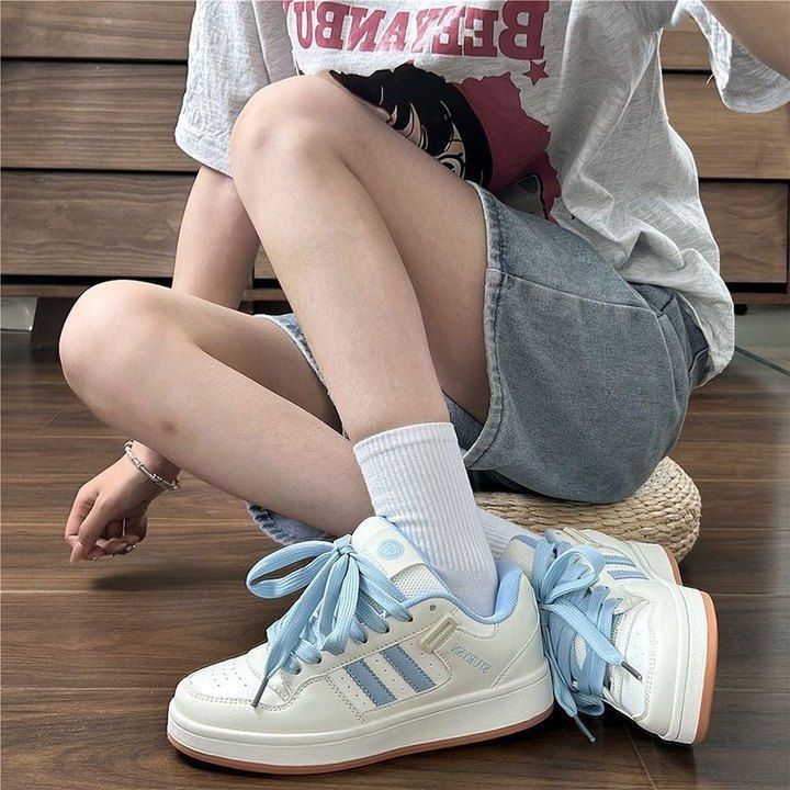 Damen Sportliche Sneakers im Retro-Look mit atmungsaktiver Oberflächenstruktur Drune