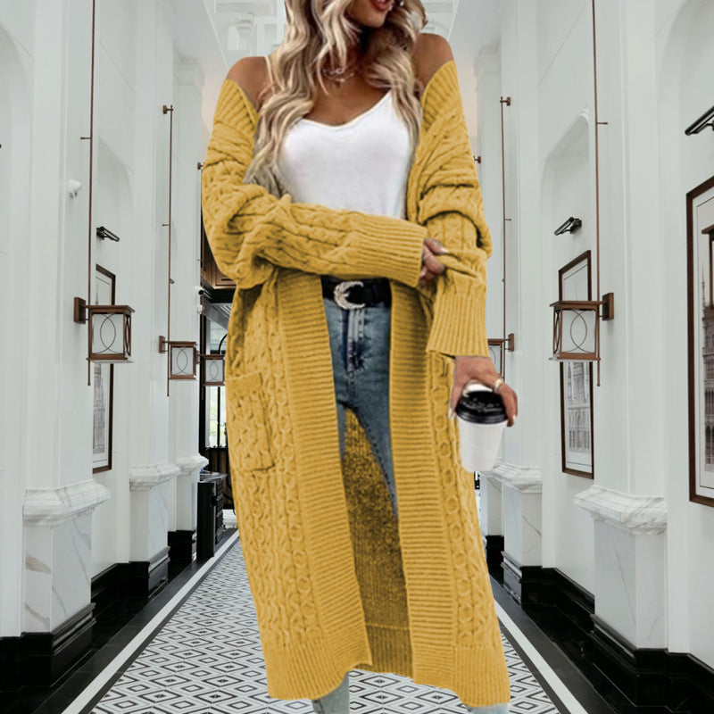 Damen Grobstrickcardigan mit offenem Design und praktischen Taschen Drune
