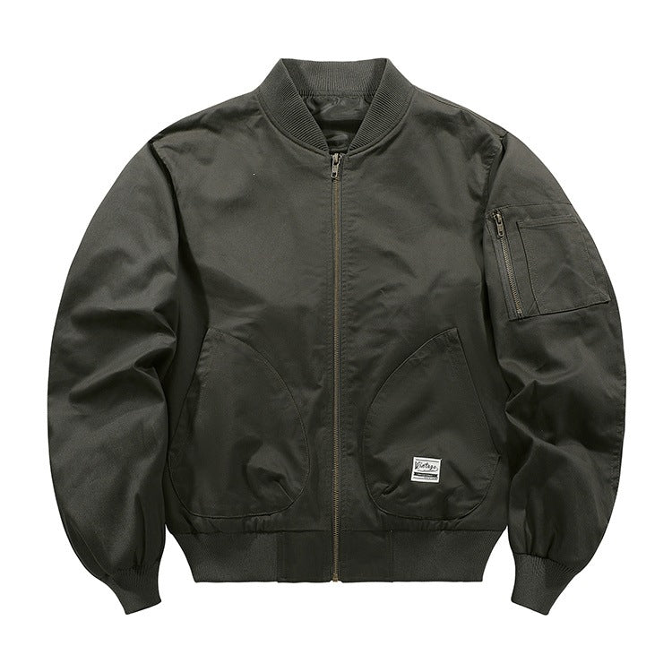 Herren Modische Bomberjacke mit praktischen Taschen Drune