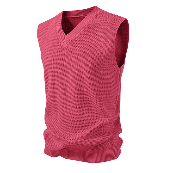 Herren ärmelloser Pullover im strukturierten Design Drune