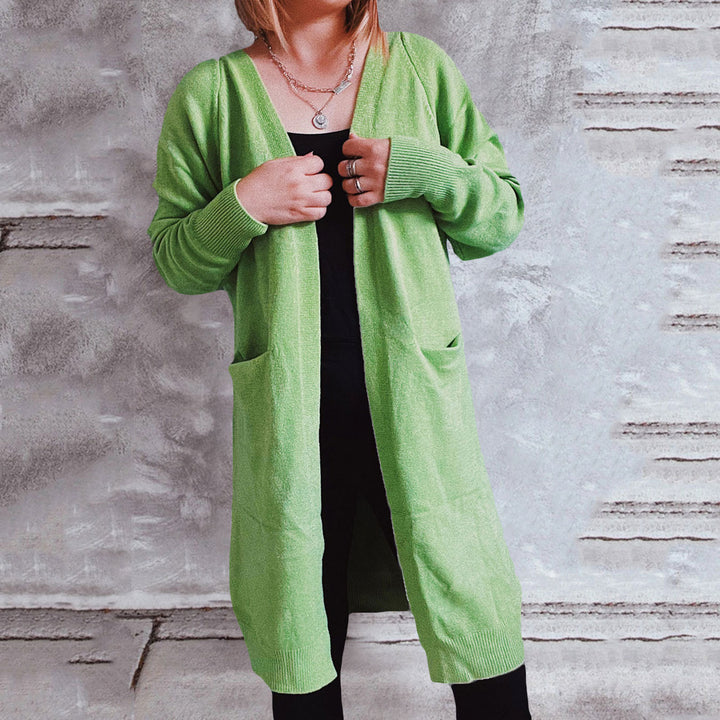 Damen lässiger Strickcardigan mit praktischen Taschen und offenem Schnitt Drune