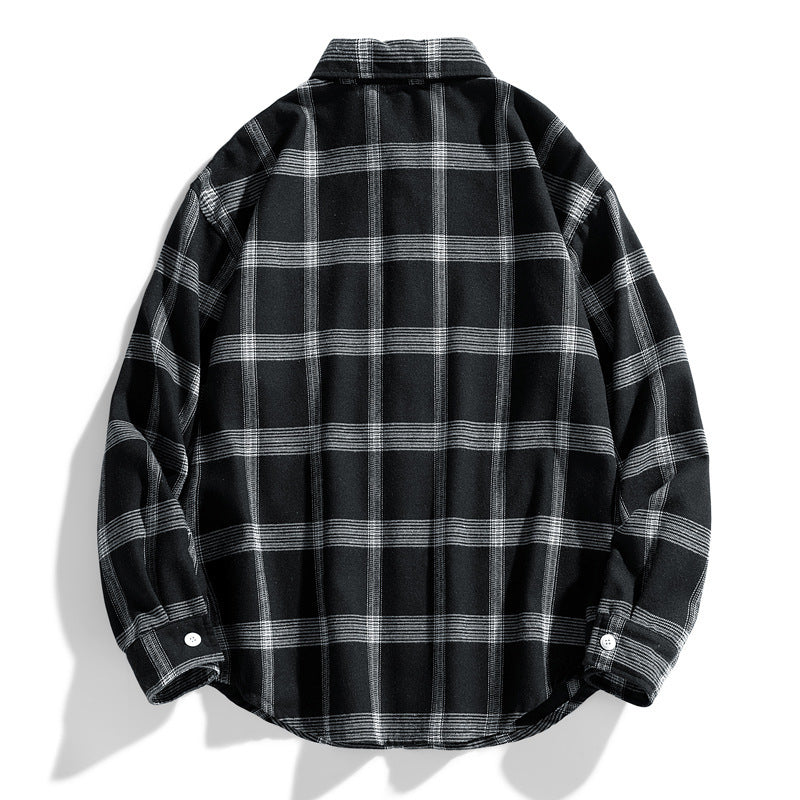 Damen Komfortable Flanellhemd Drune