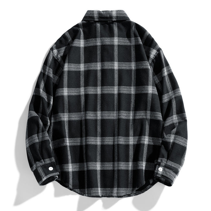 Damen Komfortable Flanellhemd Drune