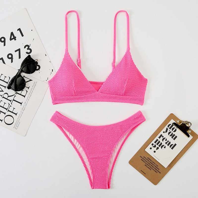 Damen Triangle-Bikini mit strukturiertem Stoff Drune