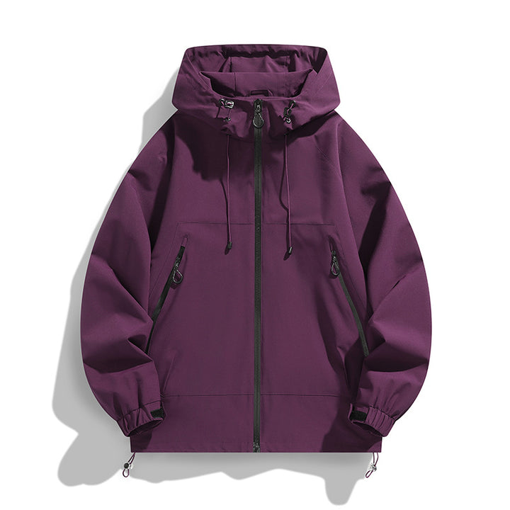 Herren Technische Wind- und Wasserabweisende Kapuzenjacke mit verstellbarem Saum Drune