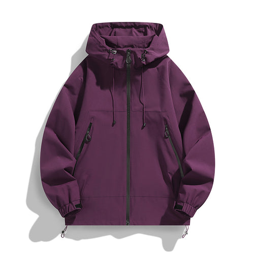 Herren Technische Wind- und Wasserabweisende Kapuzenjacke mit verstellbarem Saum Drune