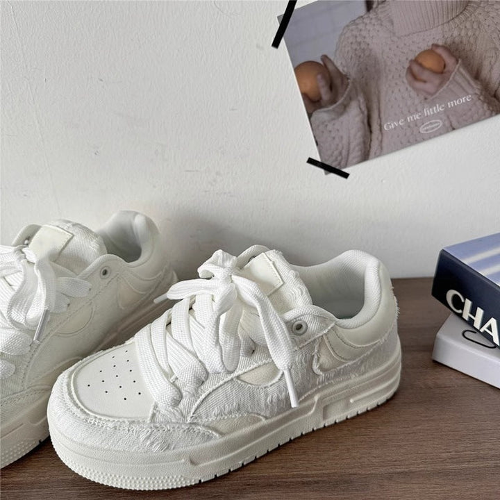 Damen Sneakers mit texturiertem Obermaterial und dämpfender Sohle Drune