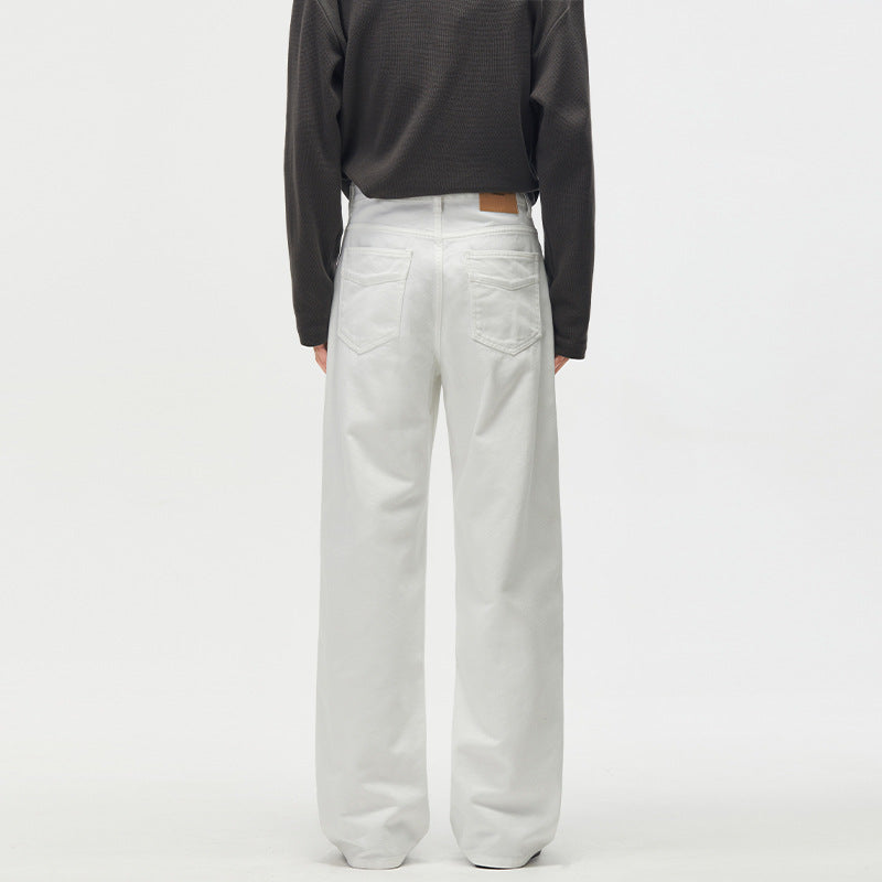 Herren Weitgeschnittene Chinohose aus Baumwoll-Twill mit tiefem Schritt Drune