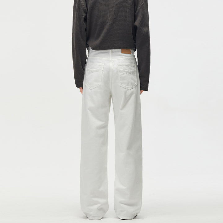 Herren Weitgeschnittene Chinohose aus Baumwoll-Twill mit tiefem Schritt Drune