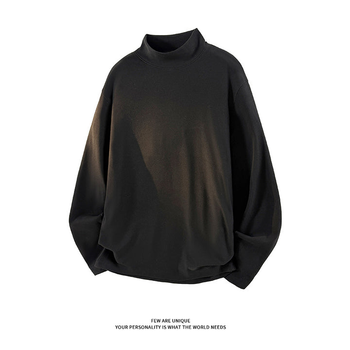 Unisex Oversize-Stehkragen-Sweatshirt mit Raglanärmeln und weichem Baumwollfleece Drune