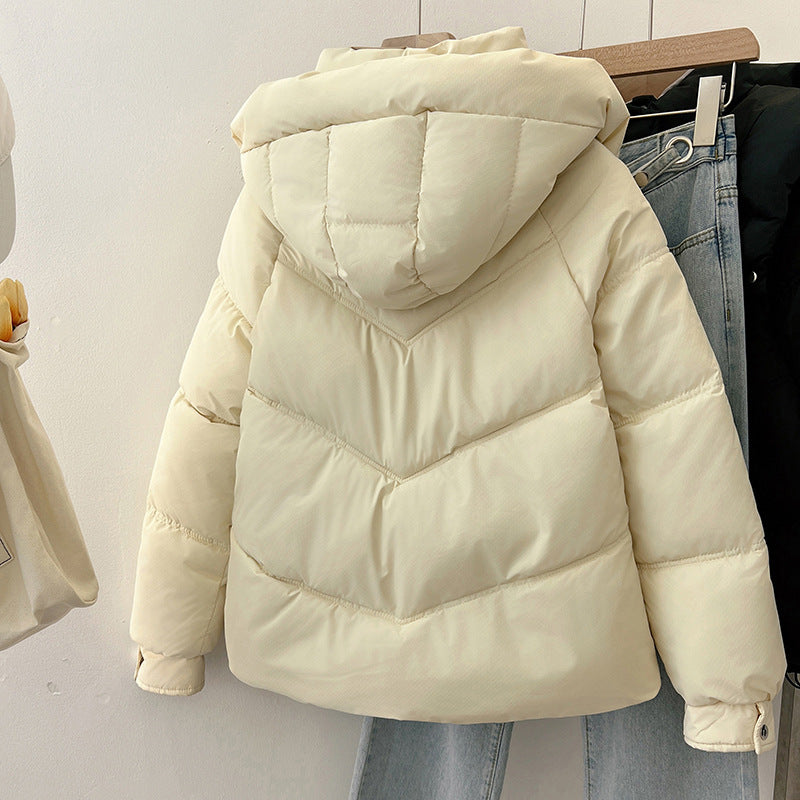 Damen modische pufferjacke mit hohem Kragen und praktischen Taschen Drune