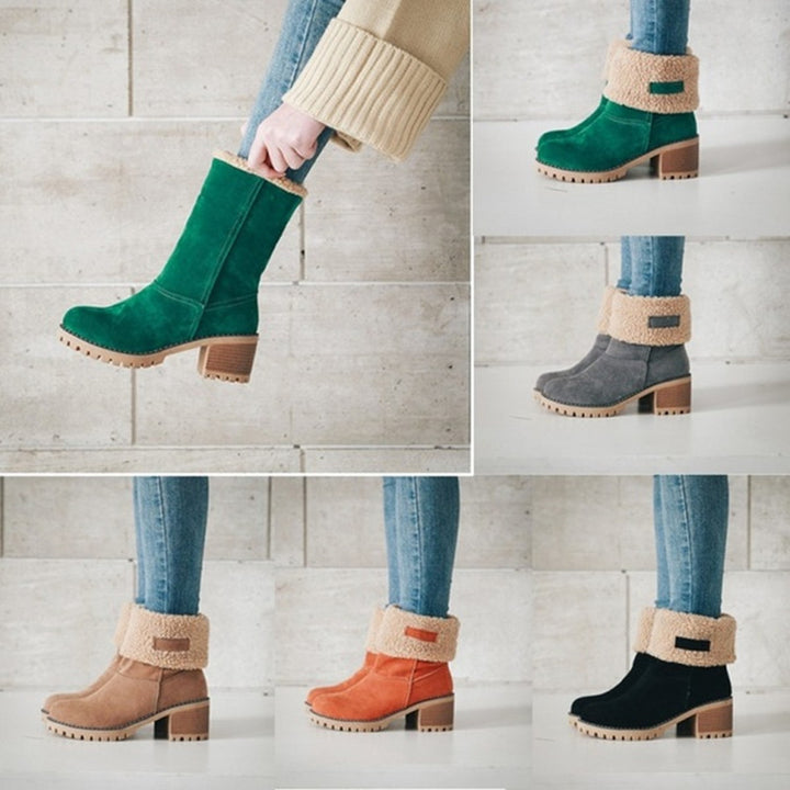 Damen Bequeme Stiefeletten mit wärmendem Futter Drune