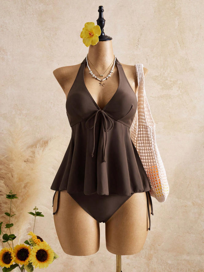 Damen Top-Fashion Badeanzug Drune