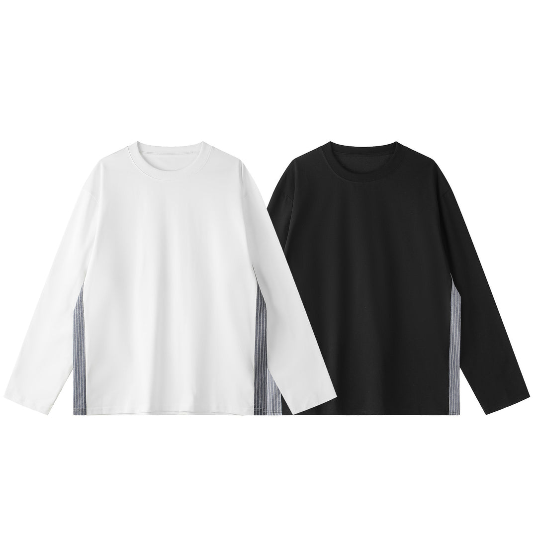 Unisex Oversize-Sweatshirt mit seitlichen Streifenpaneelen und Rundhals Drune