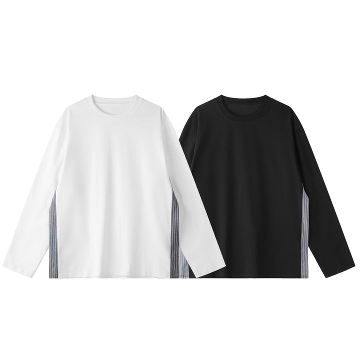 Unisex Oversize-Sweatshirt mit seitlichen Streifenpaneelen und Rundhals Drune