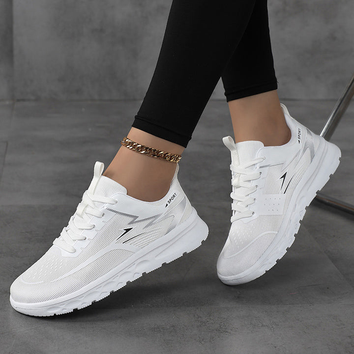 Damen Sportlicher Mesh-Sneaker mit gepolsterter Fersenstütze und griffiger Profilsohle Drune