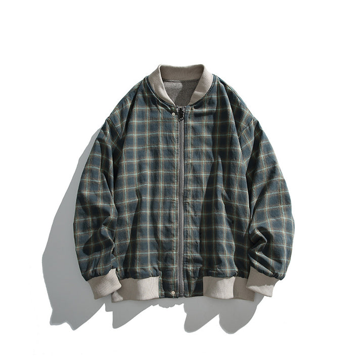 Unisex Boxy-Bomberjacke im Fischgrät-Look mit Rippbündchen, Pattentaschen und verdeckter Druckknopfblende Drune