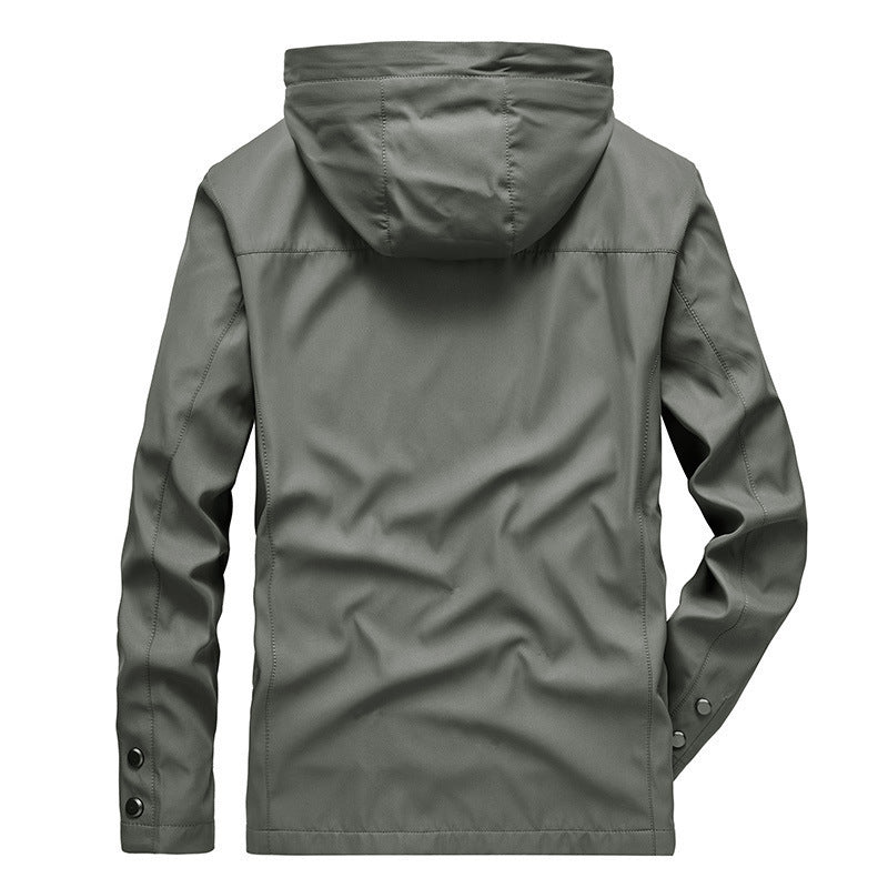 Herren Softshell-Adventurejacke mit Kapuze, atmungsaktiv und wind- sowie wasserabweisend Drune