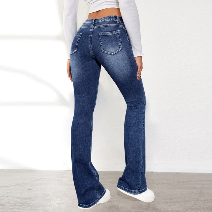 Damen Bootcut Jeans mit hohem Bund und lässigem Schnitt Drune