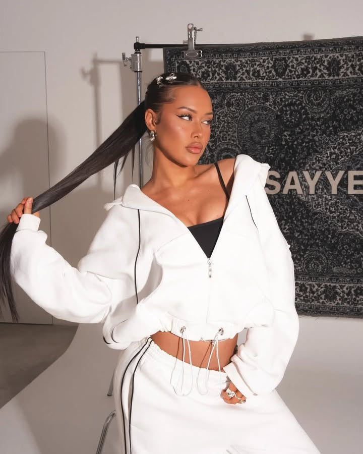 Damen Sportliche Oversized Loungewear mit reflektierenden Details Drune