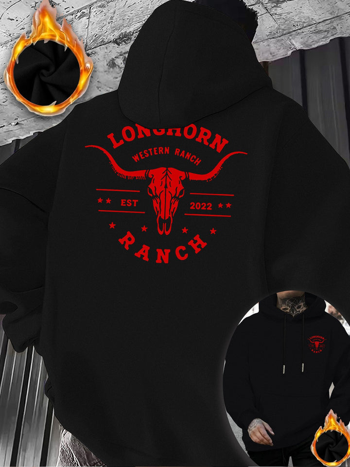 Herren Komfortabler Kapuzenpullover mit markantem Druck Drune
