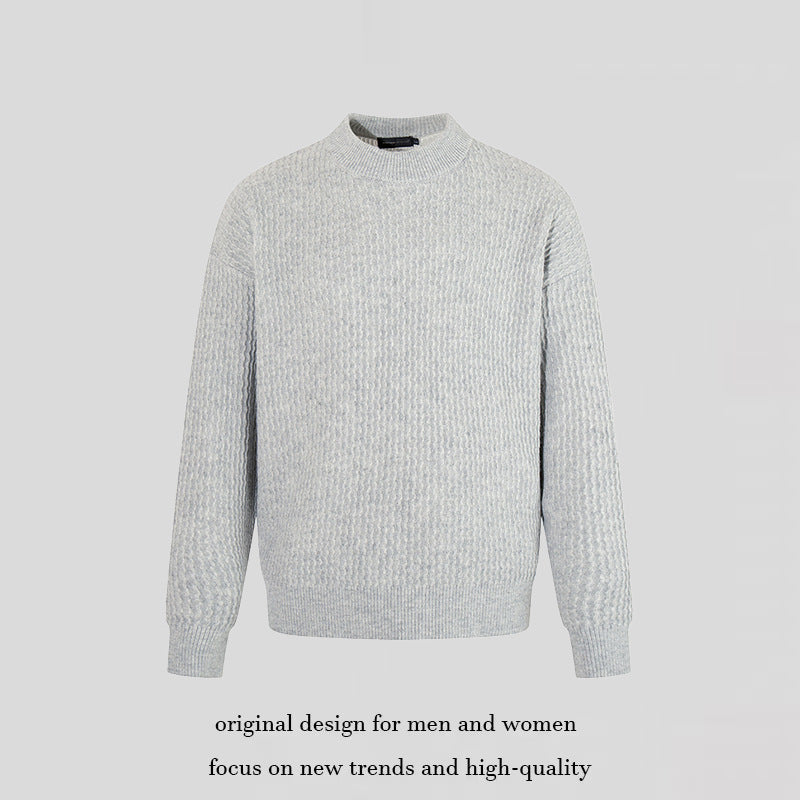 Herren Feinstrick-Pullover mit Strukturstrick und schmalem Stehkragen Drune