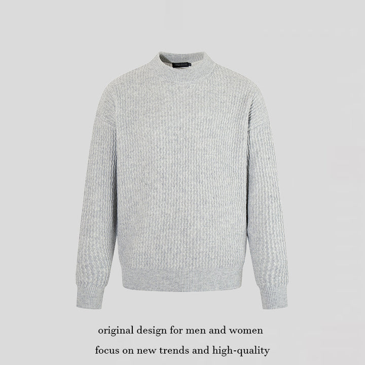 Herren Feinstrick-Pullover mit Strukturstrick und schmalem Stehkragen Drune