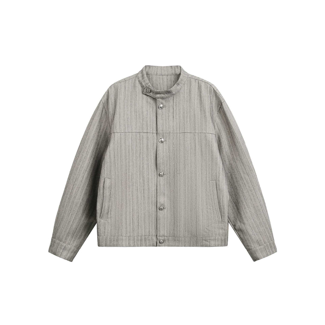 Unisex Oversize-Blouson im Workwear‑Stil mit Stehkragen und Knopfleiste Drune