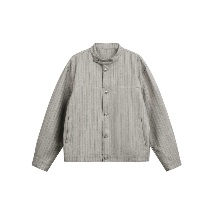 Unisex Oversize-Blouson im Workwear‑Stil mit Stehkragen und Knopfleiste Drune
