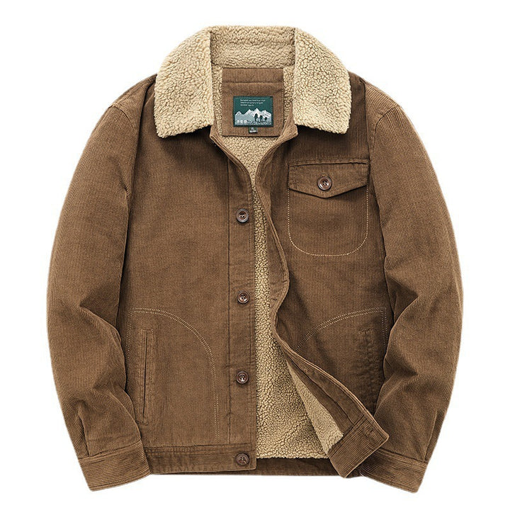 Herren Lässige Cordjacke mit Teddyfutter Drune 1787797411