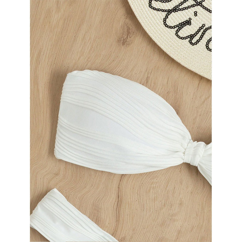 Damen Bandeau-Bikini mit Raffungen Drune