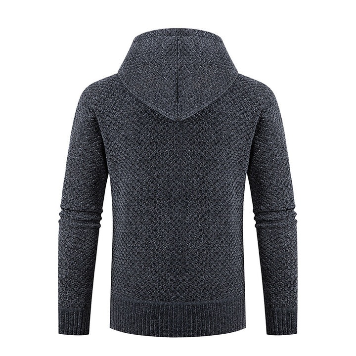 Herren nan gesteppte Kapuzenjacke mit wattierter Front, Strickärmeln und Teddyfutter Drune