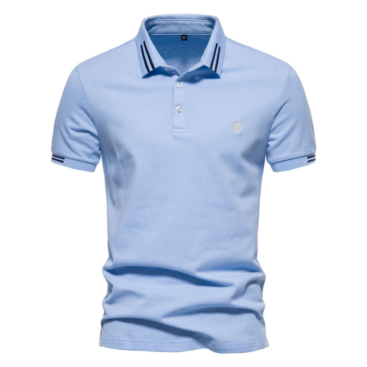 Herren Polohemd mit modernem Strukturdesign und stilvollen Akzenten Drune
