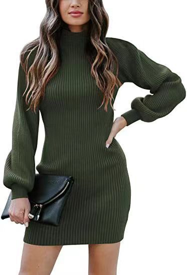 Damen Strickkleid im modernen Rippdesign Drune