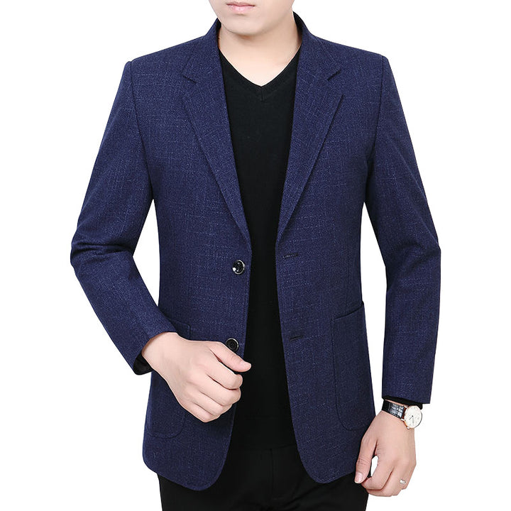 Herren Glencheck-Sakko Slim Fit aus Wollmischung mit dezentem Overcheck Drune