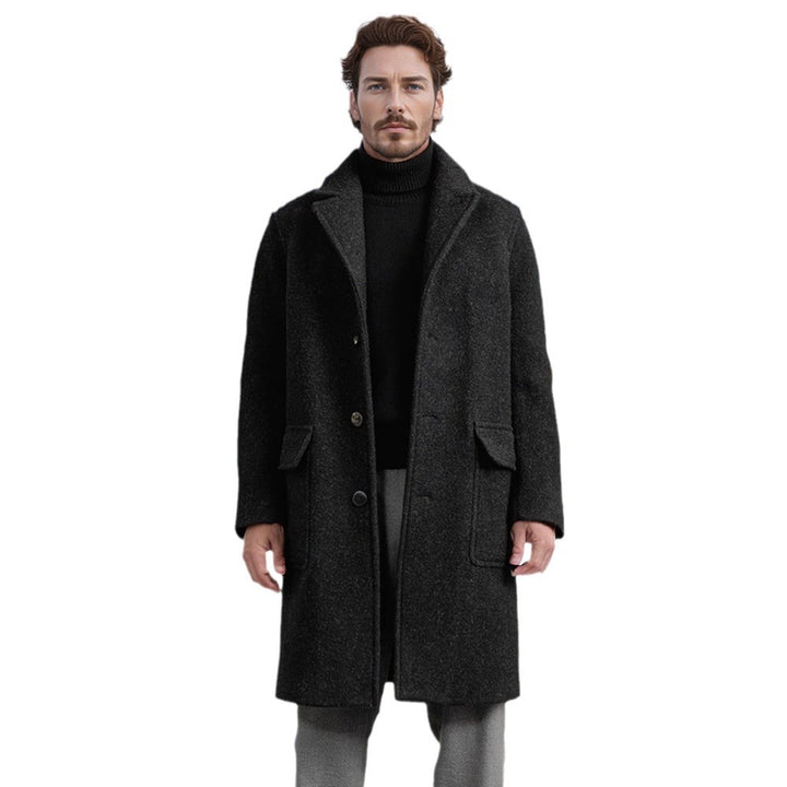 Herren Wollmantel mit klassischem Schnitt Drune
