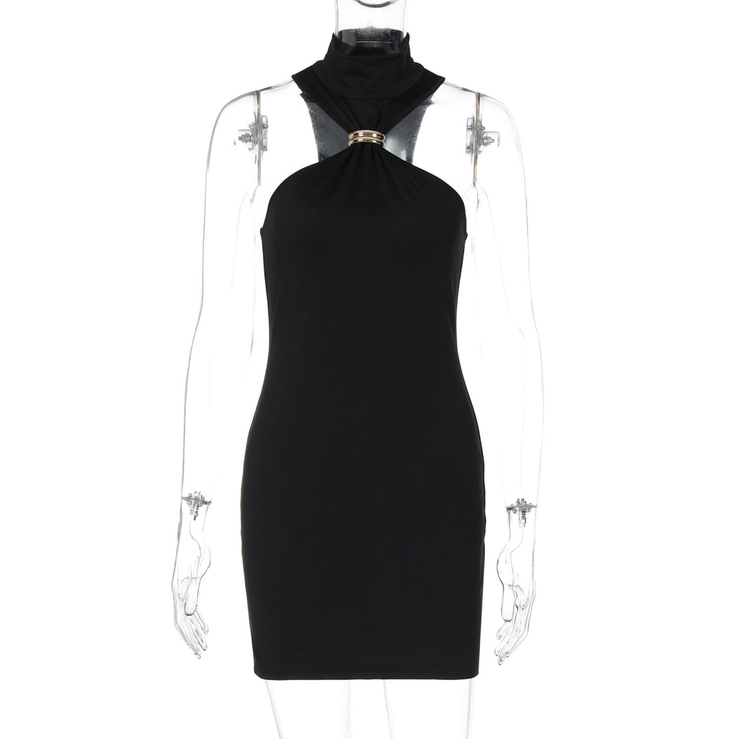 Damen Figurbetontes Minikleid mit elegantem Halterneck Drune