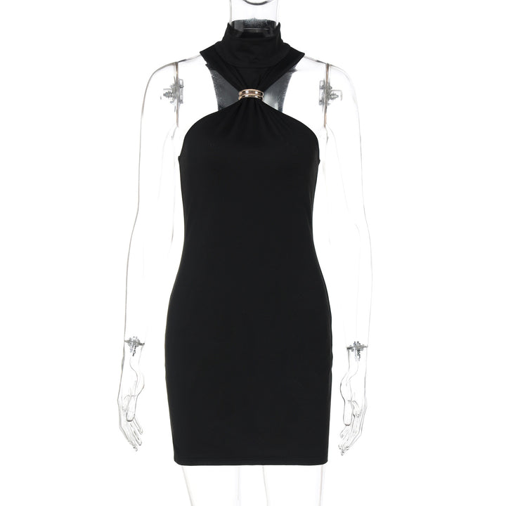 Damen Figurbetontes Minikleid mit elegantem Halterneck Drune