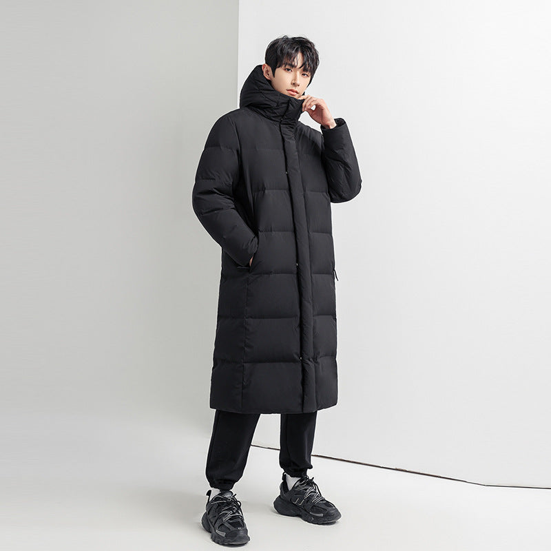 Herren Lange Steppjacke mit Kapuze Drune 1787978142